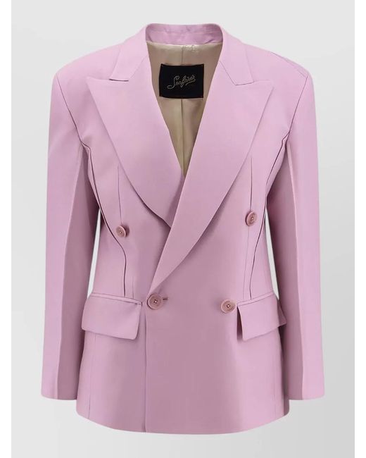 Seafarer Pink Carmen Blazer Virgin Wool Silk Tailoring