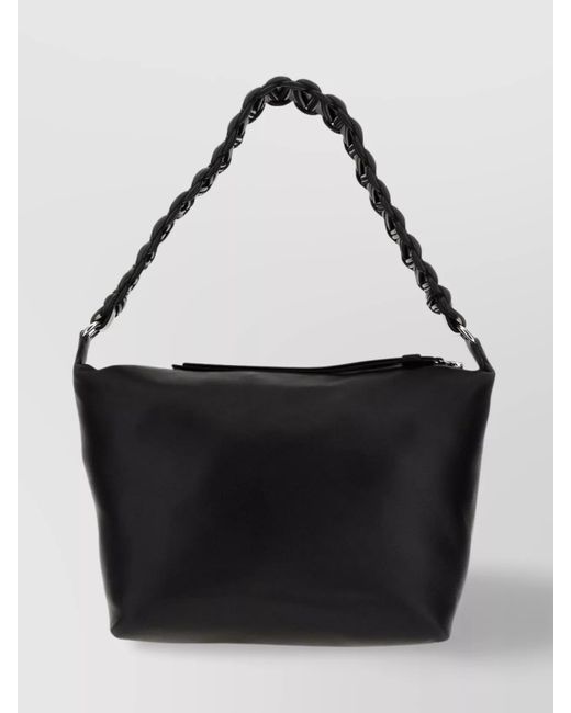 Kara Black Na Lamb Leather Shoulder Bag