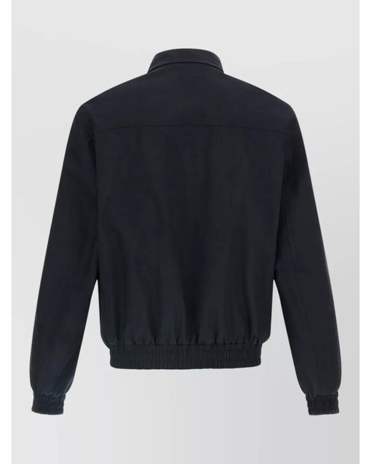 Brunello Cucinelli Blue Membrane Canvas Jacket Collared Design Pockets for men
