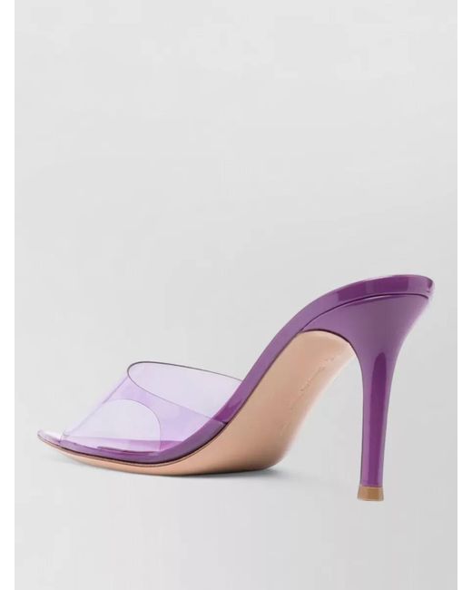 Gianvito Rossi Pink Elle 85 Mule Plexiglass Transparent Strap