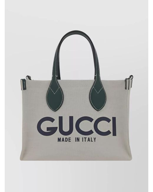 Gucci Gray Mini Logo Shopping Bag Tote Bag