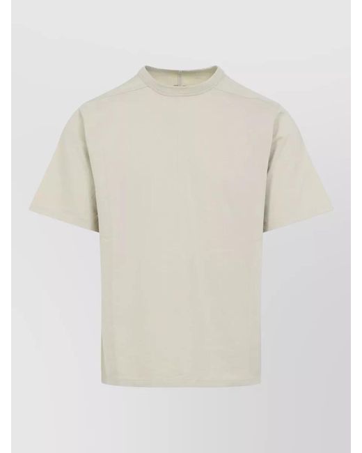Rick Owens White Cotton Short-Sleeve T-Shirt for men