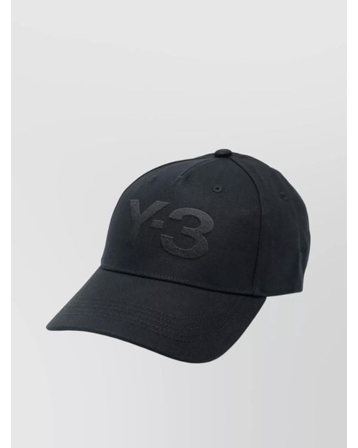 Y-3 Blue Baseball Cap Brimmed Cut-Out Detailing for men