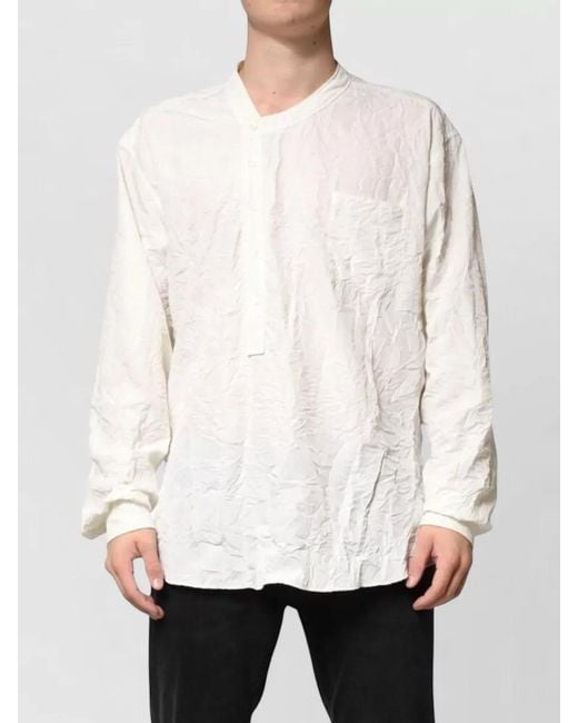 Dolce & Gabbana White Cotton Shirt Long Sleeves Pocket for men
