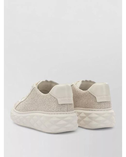 Jimmy Choo Natural Leather Low-Top Sneakers