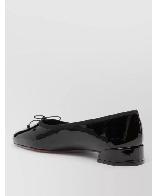 Christian Louboutin Black Patent Leather Ballet Flats