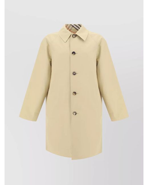 Burberry White Cotton Reversible Trench Coat for men