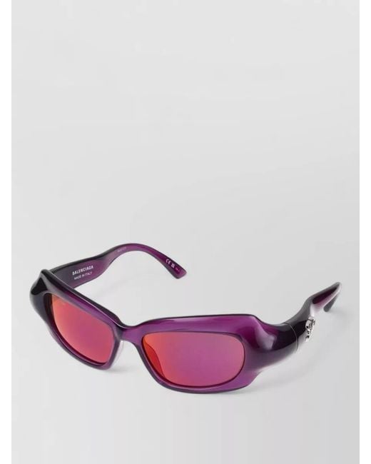 Balenciaga Pink Sunglasses Bb0354S 004 Curved Arms Design