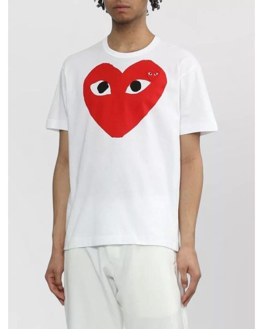 Comme des Garçons Red Crew Neck Logo Graphic T-Shirt