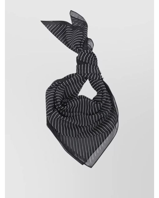 Frankie Shop Black Marais Striped Hair Square Scarf
