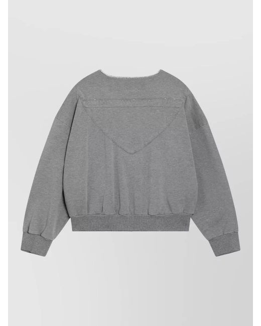 MM6 by Maison Margiela Gray Cotton Zip Sweatshirt