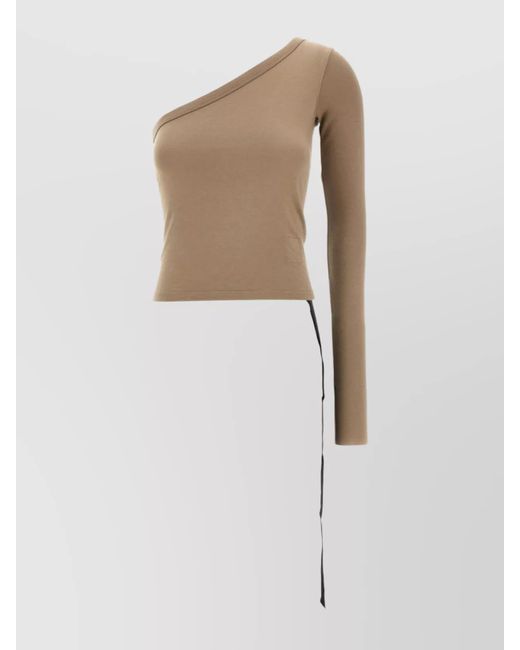 Rick Owens White 'Asymmetric Silhouette With Side Tie Detail'