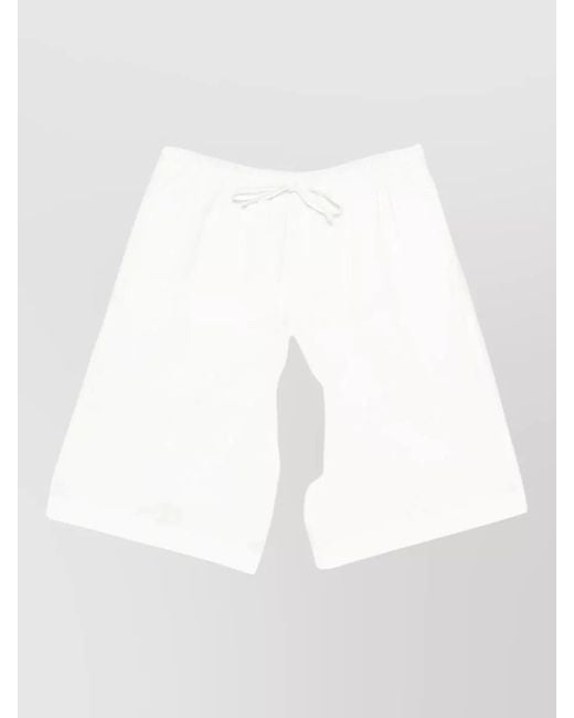 DUNST White Cotton Blend Night Shorts Straight Leg