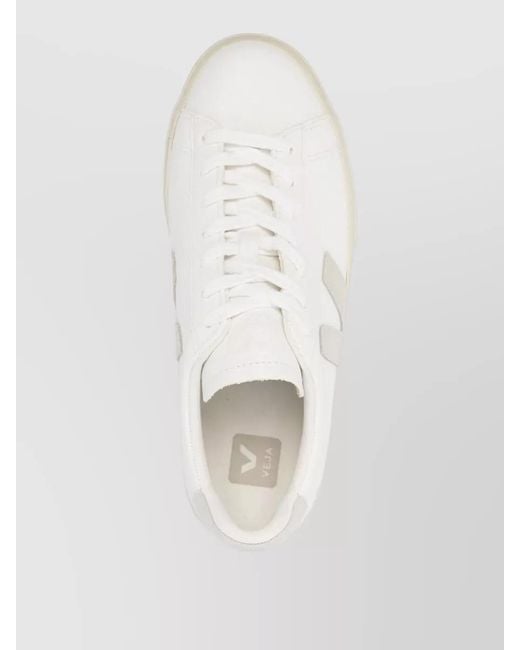 Veja Natural Lace Up Chromefree Leather Sneakers