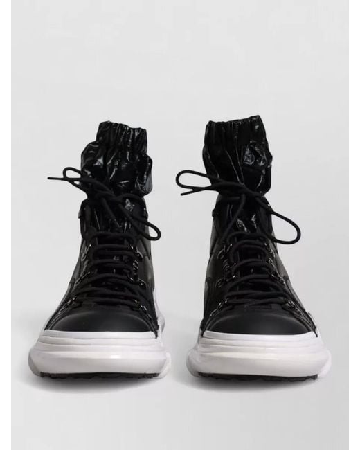 Dolce & Gabbana Black Galileo Nylon High Top Sneakers Boots for men
