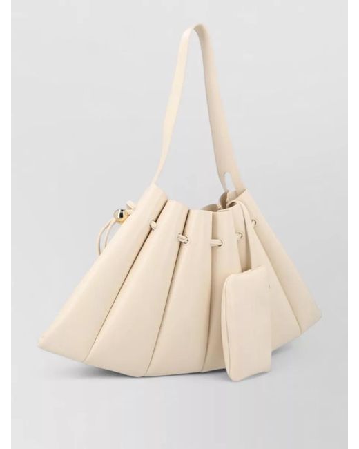 THEMOIRÈ Natural Soft Structure Pleated Shoulder Strap Bag