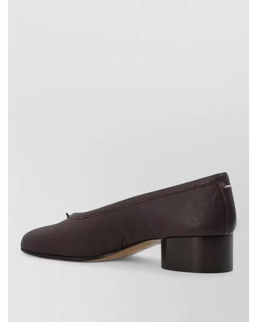 Maison Margiela Brown Tabi Ballerina Low Heel Split Toe