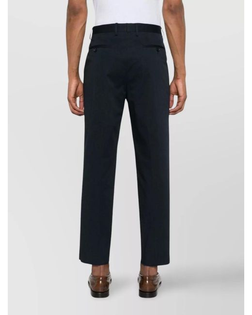 Etro Blue Cotton Slim-Fit Tapered Trousers for men