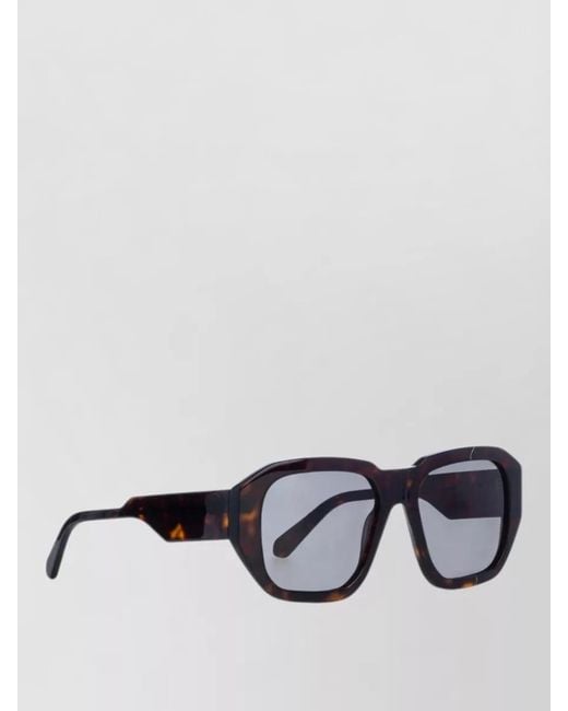 Facehide Blue Square Sunglasses Tinted Lenses Tortoiseshell Frame