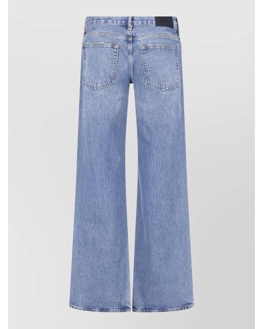 FRAME Blue High Waist Wide Leg Denim Jeans