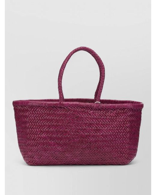 Dragon Diffusion Purple Leather Shoulder Bag
