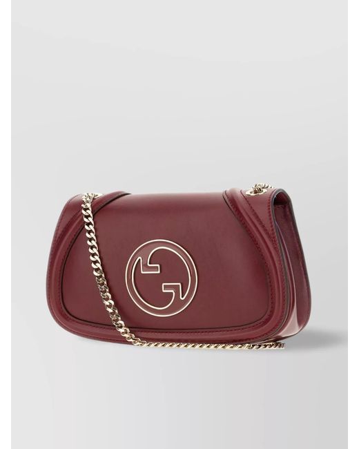 Gucci Red Blondie Small Leather Shoulder Bag
