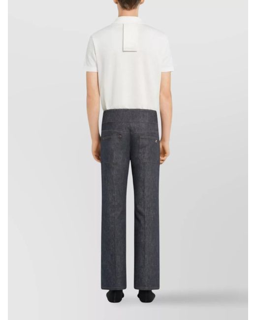 Courreges White Cotton Short-Sleeve Polo Shirt for men