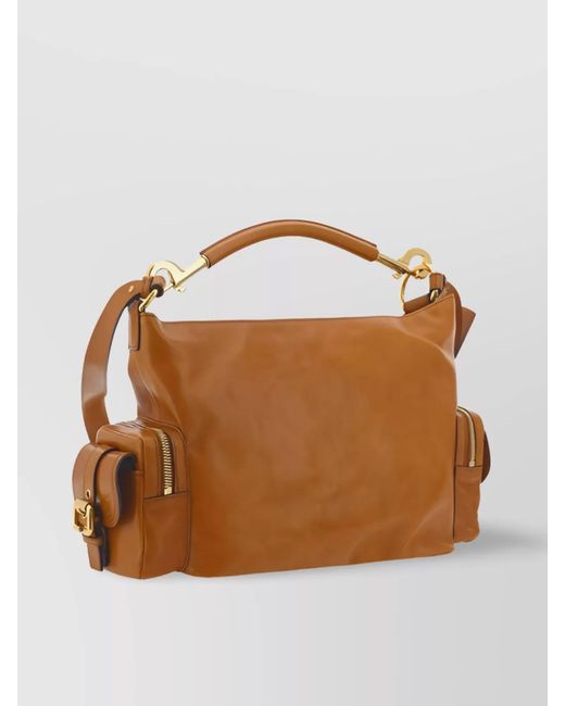 Chloé Brown Camera Bag Medium Leather Shoulder Bag