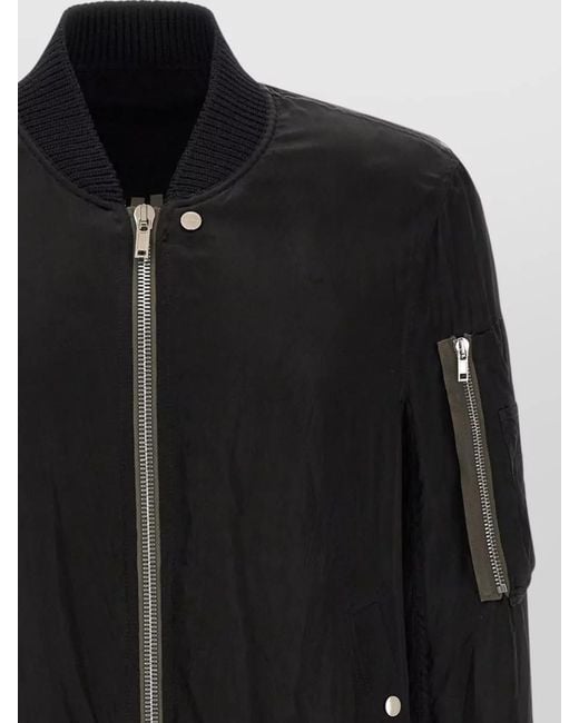 Rick Owens Black Classic Flight Bomber Jacket for men