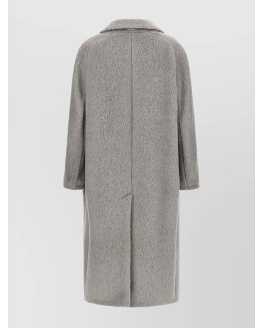 Max Mara Gray Giorgia Single-Breasted Coat
