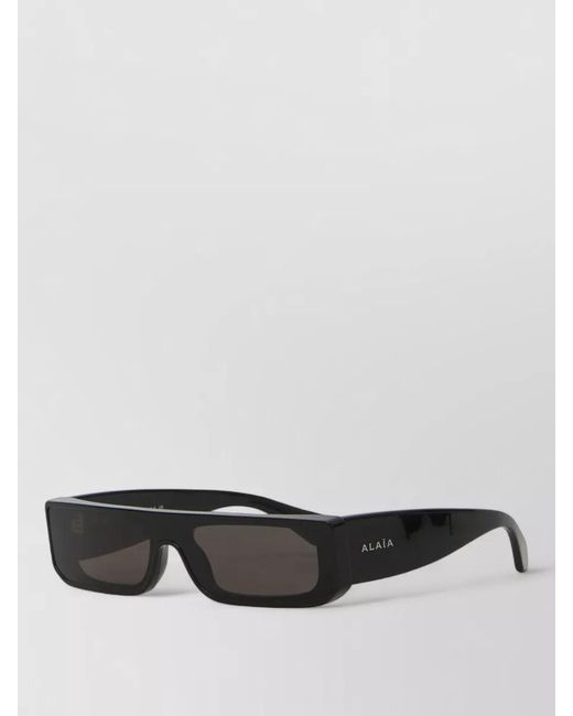 Alaïa Gray Rectangular Mask Sunglasses