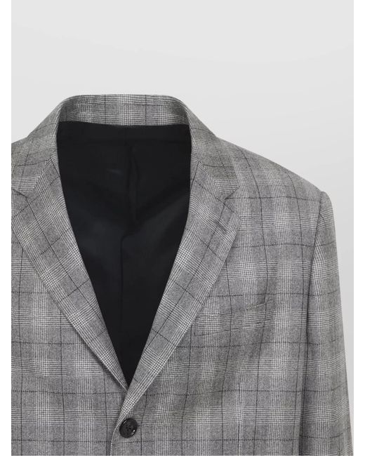 Céline Gray Cashmere Wool Checked Blazer for men