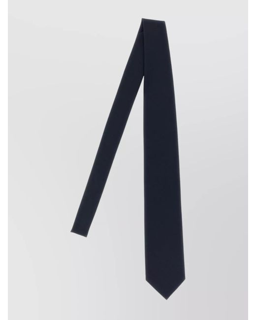 Brioni Blue Slim Design Silk Tie With Pointed Tip for men