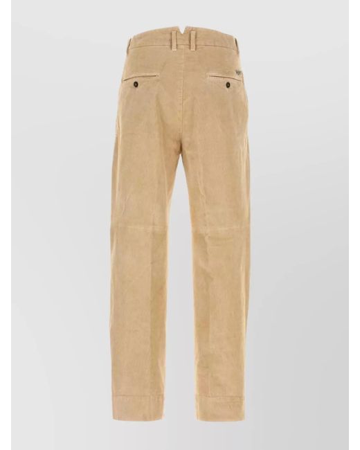 DSquared² Natural Corduroy Straight-Leg Trousers for men