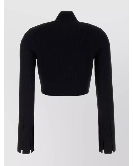 Nanushka Black Short Viscose Blend Izan Cardigan