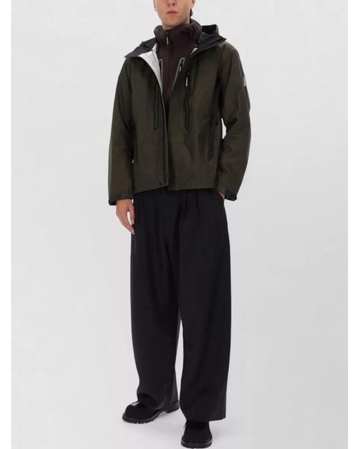 And Wander Black Nylon Hooded Jacket for men