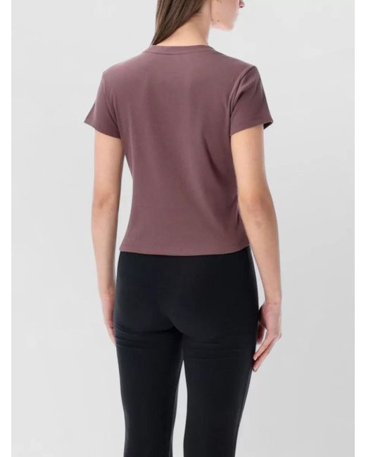 Nike Purple Ribbed Slim-Fit Short-Sleeve T-Shirt