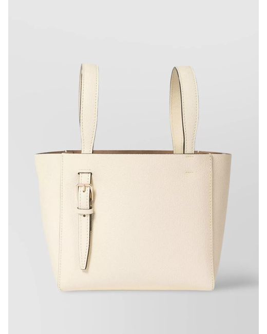 Valextra Natural Na Leather Tote Bag