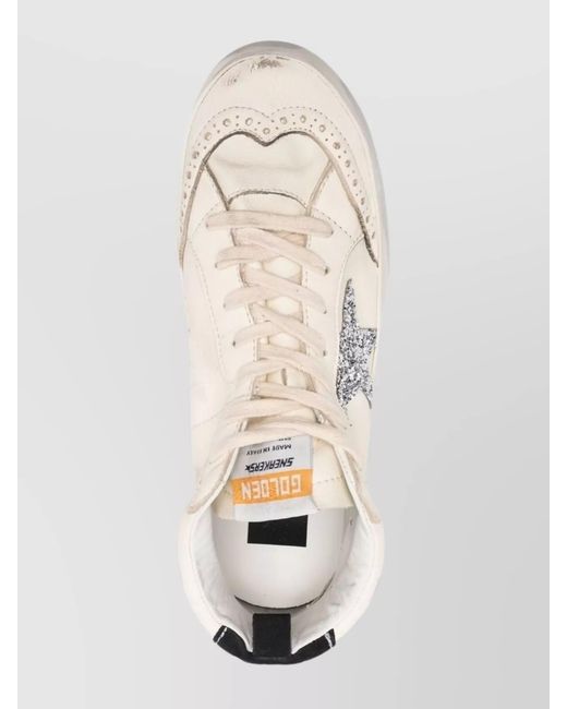 Golden Goose Deluxe Brand Natural Leather High-Top Sneakers