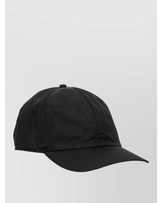 MM6 by Maison Margiela Black Curved Brim Panelled Hat Eyelet Vents for men