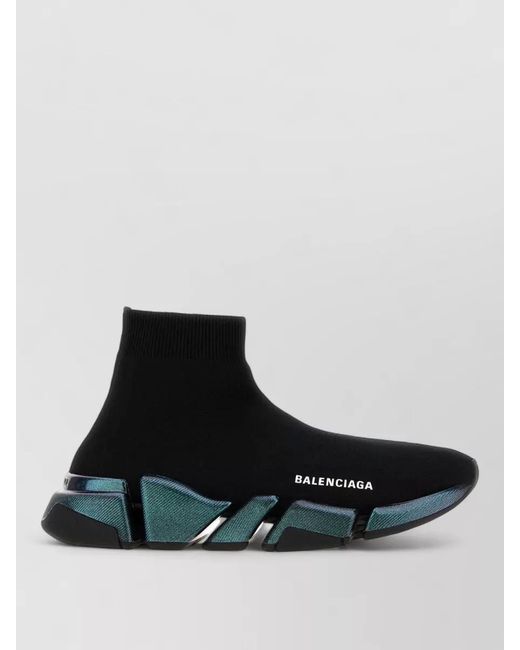 Balenciaga Black Stretch Fabric Speed 2.0 Sneakers