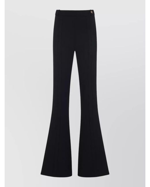 Elisabetta Franchi Blue High-Rise Flared Trousers