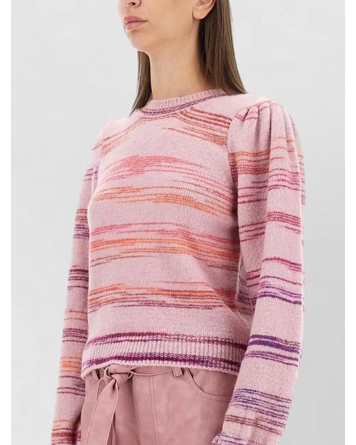 Baum und Pferdgarten Pink Striped Crew Neck Knit Pullover