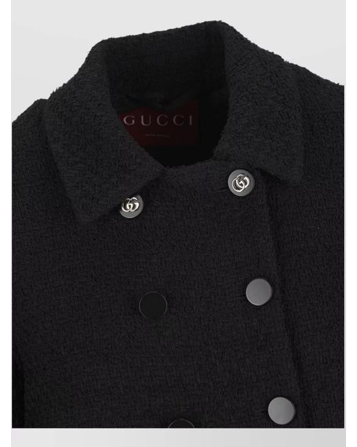 Gucci Black Wool Bouclé Double-Breasted Jacket