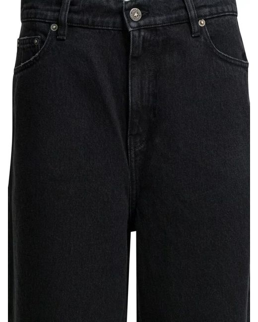Golden Goose Deluxe Brand Black Denim Wide-Leg Boyfriend Jeans