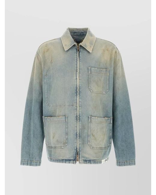 Golden Goose Deluxe Brand Blue Denim Shirt Jacket for men