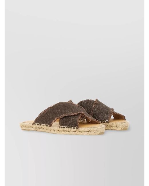 Castaner Brown Linen Sandals