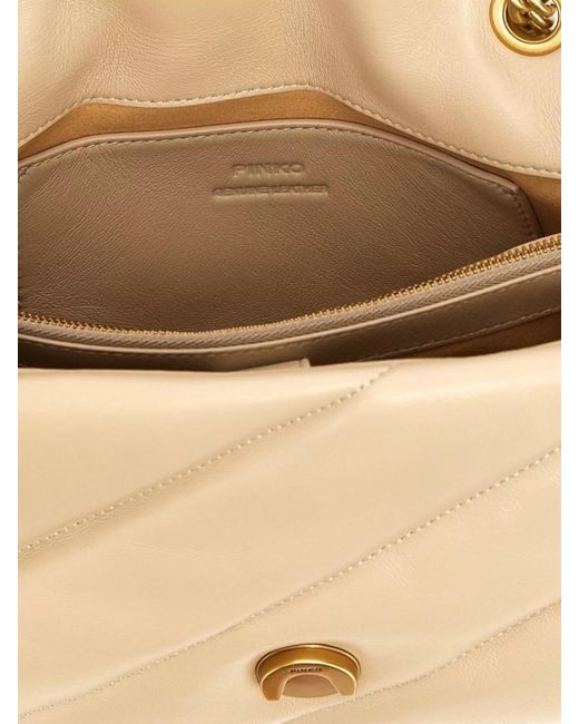Pinko Natural Love Bag Puff Leather Quilted Cross-Body Bag