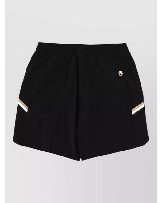 Boss Black Logo Beach Shorts Side Stripes for men