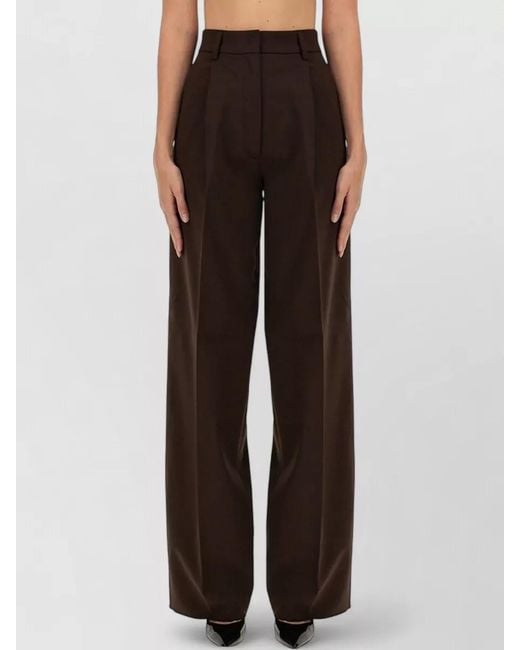 Thelatest Brown Axel Tailored Pants Pleated Front Wide Leg